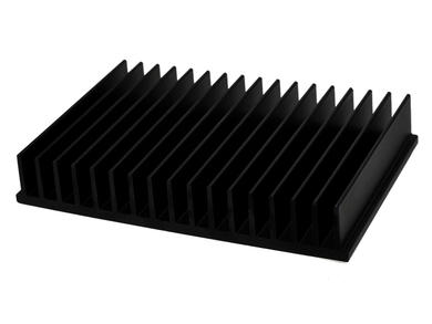 Heatsink; P52317/10; blackened; 100mm; ribbed; 1,2K/W; 150mm; 25mm; Piekarz own project; RoHS