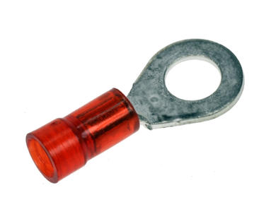 Cord end terminal; M5; ring; insulated; KOIM5RC; red; straight; for cable; 0,5÷1,0mm2; tinned; crimped