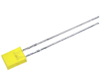 Dioda LED; L-113YDT; 2x5mm; żółty; 1÷4mcd; 110°; dyfuzyjna; prostokątna; 2,1V; 30mA; 588nm; przewlekany (THT); Kingbright; RoHS