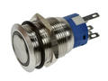 Przełącznik; przyciskowy; PB-M19-03ZG; ON-ON; 1 tor; podświetlenie LED 12V; zielony; ring; bistabilny; na panel; 5A; 250V AC; 19mm; IP65; RoHS