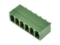 Terminal block; EDV-3.81-06P; 6 ways; R=3,81mm; 9,3mm; 8A; 300V; through hole; straight; closed; green; KLS; RoHS; STL1550