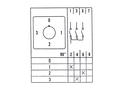 Przełącznik; krzywkowy; obrotowy; LW26-20-M1-F/1P 0-3; 4 pozycje; OFF-3xON; 90°; bistabilny; na panel; 1 tor; 2 warstwy; śrubowe; 20A; 440V AC; czarny; 8mm; 48x48mm; 35mm; Howo