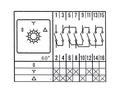 Switch; cam; rotary; LW26-32-M2-I/3P 0YD; 3 positions; OFF-ON-ON; 60°; bistable; na panel; 3 ways; 4 layers; screw; 32A; 440V AC; black; 8mm; 64x64mm; 80mm; Howo; RoHS