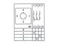 Przełącznik; krzywkowy; obrotowy; LW26-10-M0-F/1P 0-3; 4 pozycje; OFF-3xON; 45°; bistabilny; na panel; 1 tor; 2 warstwy; śrubowe; 10A; 440V AC; czarny; 8mm; 30x30mm; 38mm; Howo