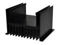 Heatsink; for 1 phase SSR; with holes; SSR P4357/10; blackened; 0,8K/W; 100mm; 124mm; 80mm; Piekarz own project