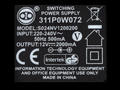 Power Supply; plug; ZSI12V2Aa; 12V DC; 2A; straight 2,5/5,5mm; black; Intertek