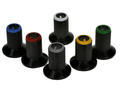 Knob; N-0/BKGN6; 6mm; green; black; fi 18/11mm; 19mm; plastic; Elzar