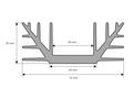 Radiator; A4240/10; czerniony; 100mm; U; 74mm; 30mm; Kęty; RoHS