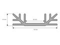 Radiator; A4463; 1,28kg/m; U; 70mm; 19mm; Kęty