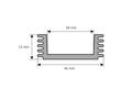 Heatsink; A4755/12; plain; 120mm; U; 40mm; 15mm; Kety