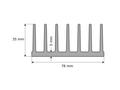 Heatsink; A5723; 2,5kg/m; ribbed; 78mm; 35mm; Kety