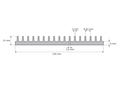 Radiator; P3698; 3,4kg/m; żebrowany; 150mm; 15mm; Firma Piekarz