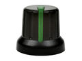 Knob; N4; 6mm; green; black; fi 16/12mm; 14mm; plastic; Elzar