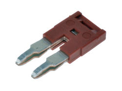 Insertion bridge; for DIN rail terminal blocks; DSS2.5N-02P; red; 1 way; Dinkle; RoHS