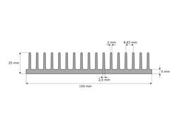 Radiator; P52317; 4,1kg/m; żebrowany; 150mm; 25mm; Firma Piekarz