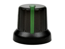 Knob; N4; 6mm; green; black; fi 16/12mm; 14mm; plastic; Elzar