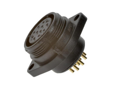 Socket; SP2113/S12-1N; 12 ways; solder; 0,75mm2; SP21; for panel with bracket; IP68; 5A; 400V; Weipu; RoHS