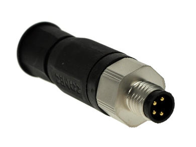 Plug; 42-00003; M8-4p; 4 ways; straight; spring; 0,14÷0,34mm2; 4-5,5mm; for cable; black; IP67; 3A; 30V; Conec; RoHS