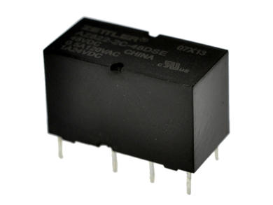 Relay; electromagnetic miniature; AZ822-2C-48DSE; 48V; DC; DPDT; 0,5A; 120V AC; 1A; 24V DC; PCB trough hole; Zettler; RoHS