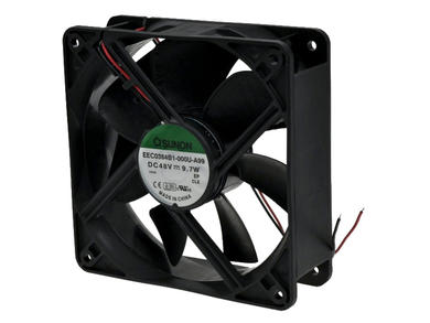 Fan; EEC0384B1-A99; 120x120x38mm; ball bearing; 48V; DC; 9,7W; 234,4m3/h; 48dB; 200mA; 3100RPM; 2 wires; Sunon; RoHS; 300mm