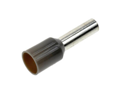 Cord end terminal; 10mm; ferrule; insulated; KRI400GY10; grey; straight; for cable; 4,0mm2; crimped; 1 way