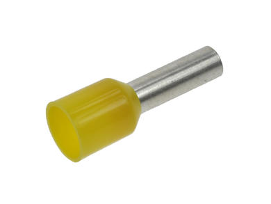 Cord end terminal; 12mm; ferrule; insulated; KRI600Y12; yellow; straight; for cable; 6,0mm2; crimped; 1 way
