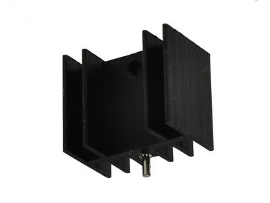 Heatsink; DY-CQ/2; with solder pin; with hole; blackened; 20mm; H; 15K/W; 23mm; 16mm
