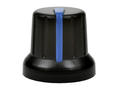 Knob; N4; 6mm; blue; black; fi 16/12mm; 14mm; plastic; Elzar