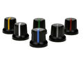 Knob; N4; 6mm; red; black; fi 16/12mm; 14mm; plastic; Elzar