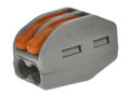 Connector; instalation; 222-412; 2 ways; 16,5mm; 24A; 450V; for cable; jumper; spring; 0,08÷2,5mm2; orange; grey; Wago; RoHS