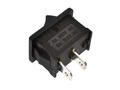 Switch; rocker; PK-BM; OFF-(ON); 1 way; black; no backlight; momentary; 4,8x0,8mm connectors; 13x19,2mm; 2 positions; 3A; 250V AC; Talvico