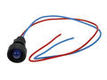 Kontrolka; KLP10B/24V; 13mm; podświetlenie LED 12-24V; niebieski; z przewodem; czarny; IP20; LED 10mm; 30mm; Elprod; RoHS