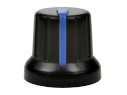 Knob; N4; 6mm; blue; black; fi 16/12mm; 14mm; plastic; Elzar