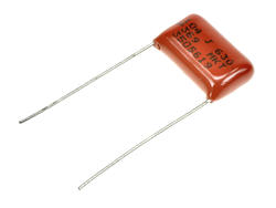 Kondensator; poliestrowy; MKT; 100nF; 630V DC/250V AC; PCMT369; PCMT369FCU104; 5%; 6x12x18mm; 15mm; luzem; -55...+105°C; Pilkor; RoHS