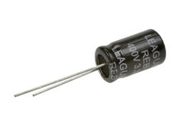 Kondensator; elektrolityczny; 3,3uF; 400V; REB; KER 3.3/400; fi 10x17mm; 3,5mm; przewlekany (THT); luzem; Leaguer; RoHS