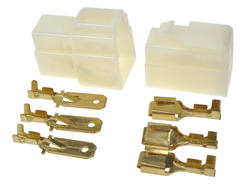 Konektor; 6,3x0,8mm; płaski wsuwka/nasuwka; izolowany; ZKPI63W3pT; biały; proste; na przewód; 1,5mm2; zaciskany; 3 tory; Talvico