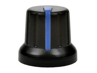 Knob; N-4/BKBL6; 6mm; blue; black; fi 16/12mm; 14mm; plastic; Elzar