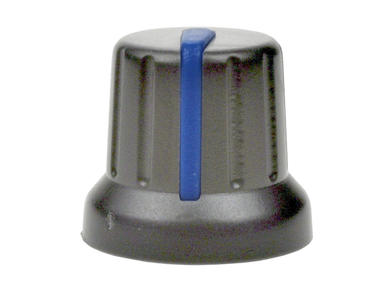 Gałka; N-4/GYBL6; 6mm; niebieski; szary; fi 16/12mm; 14mm; plastik; Elzar