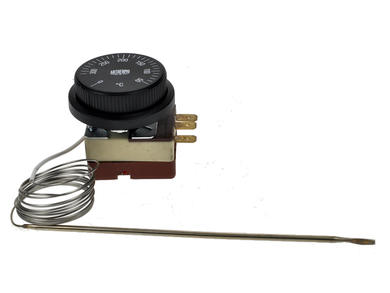 Termostat; z kapilarą; BT-KAP300/A; NO/NC; 50...+315°C; 10A; 400V AC; kapilara fi 6x96mm; długość 900mm; konektory 6,3mm poziome; Arthermo; RoHS