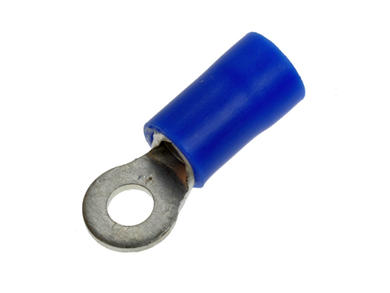 Cord end terminal; M3; ring; insulated; KOIM3B; blue; straight; for cable; 1,5÷2,5mm2; tinned; crimped