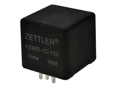 Przekaźnik; elektromagnetyczny samochodowy; AZ983-1C-12D; 12V; DC; 1 styk przełączny; 80A; 12V DC; do druku (PCB); 1,8W; Zettler; RoHS