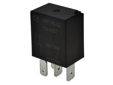 Relay; electromagnetic automotive; HFV6-G/12-HST; 12V; DC; SPST NO; 35A; 16V DC; with connectors; without mounting bracket; 1,16W; Hongfa; RoHS