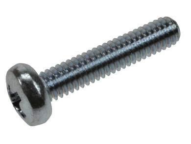 Screw; SWKM2512; M2,5; 12mm; 14mm; cylindrical; philips (+); galvanised steel; RoHS