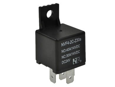 Przekaźnik; elektromagnetyczny samochodowy; NVF4-2C; 24V; DC; 1 styk przełączny; 30A; 24V DC; do gniazda; z konektorami; z uchwytem montażowym; Forward Relays; RoHS