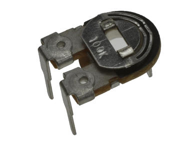 Potentiometer; mounting; horizontal; single turn; TP009-104; 100kohm; linear; 20%; 0,1W; through-hole (THT); carbon film; TP009; RoHS