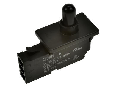 Przełącznik; przyciskowy; D3D-113; ON-(ON); czarny; bez podświetlenia; konektory 4,8x0,8mm; 2 pozycje; 0,5A; 250V AC; 11,2x22,9mm; 16mm; Omron