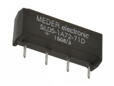 Relay; reed; SIL05-1A72-71D; 5V; DC; SPST NO; 1,25A; PCB trough hole; RoHS