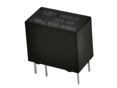 Relay; electromagnetic miniature; HFD23-024-1ZS (JRC23F); 24V; DC; SPDT; 0,5A; 125V AC; 1A; 30V DC; PCB trough hole; Hongfa; RoHS