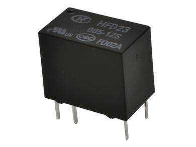 Relay; electromagnetic miniature; HFD23-005-1ZS (JRC23F); 5V; DC; SPDT; 0,5A; 125V AC; 1A; 30V DC; PCB trough hole; Hongfa; RoHS