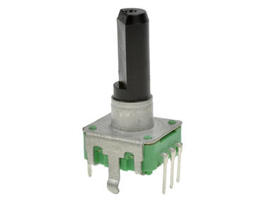Rotary encoder; ED1212S-24C24-25F; with button; through hole; 24 pulses; 0,5mA; 5V DC; RoHS